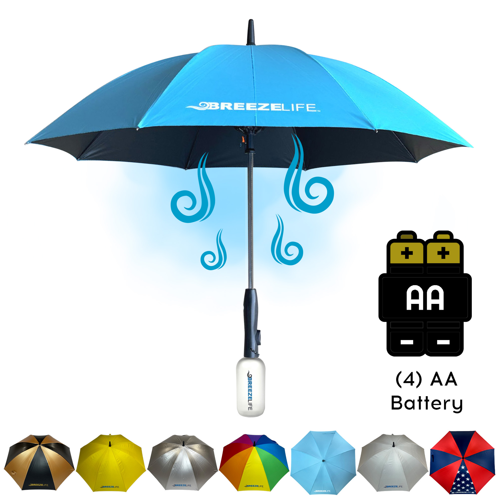 battery operated patio umbrella fan Original Misting Sun Umbrella with Fan