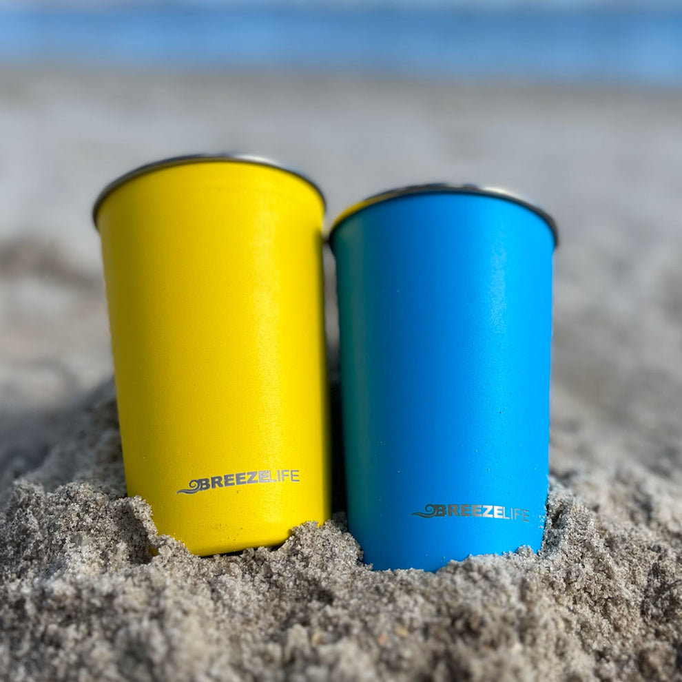 Stainless Steel Pint Cups (4 Pack) + carry bag – Breeze Life